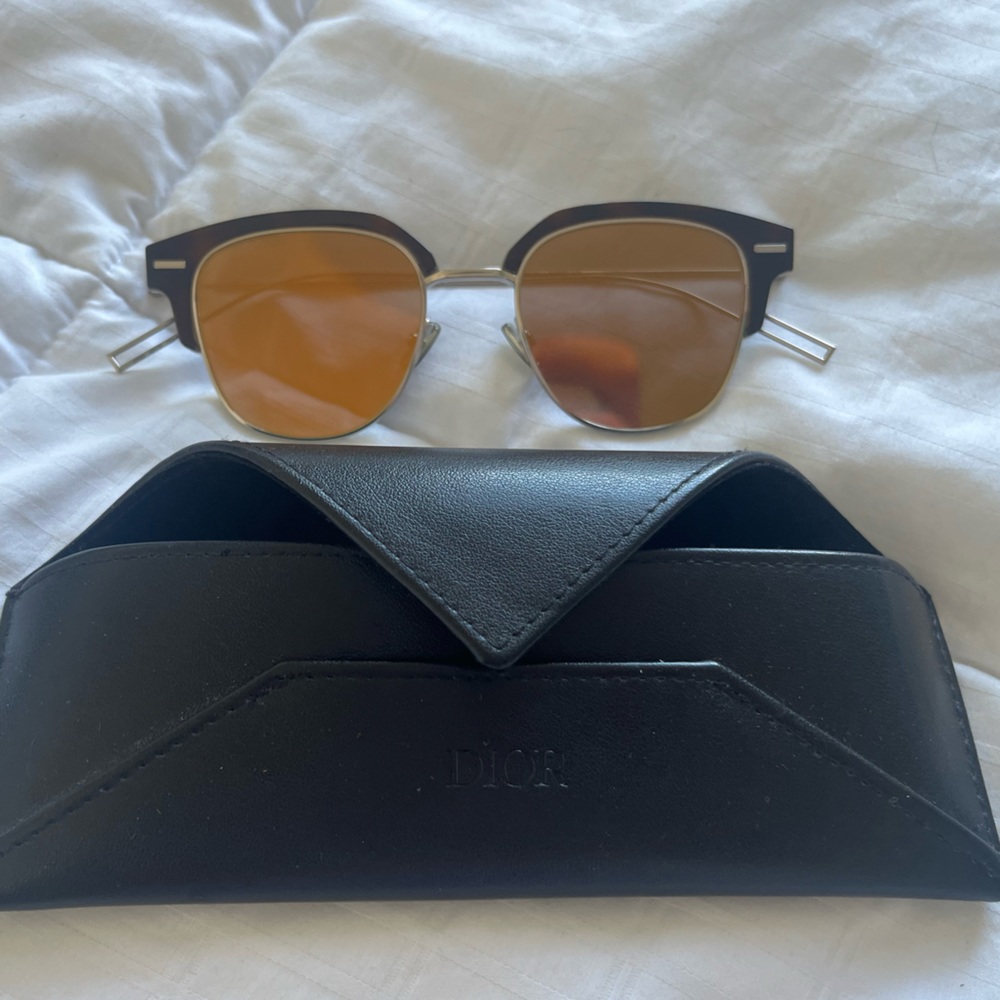 Dior Clubmaster style sunglasses